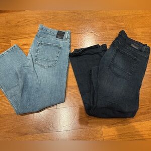 Nautica Men's Denim Straight Jeans - Light and Dark Blue